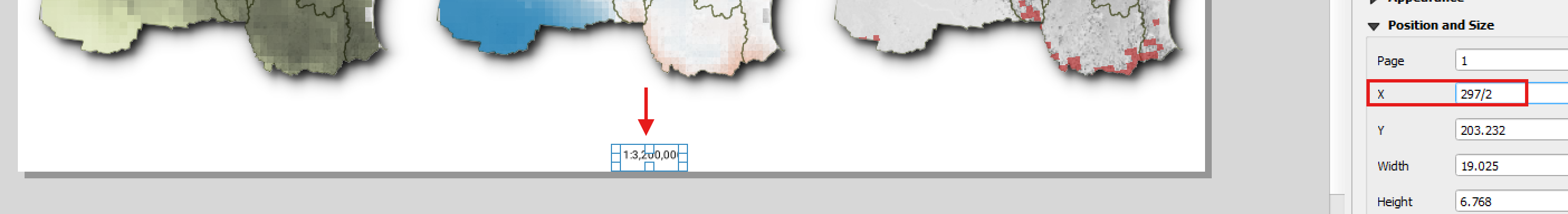 Placement using X